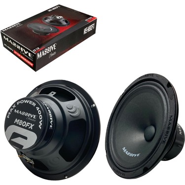 MASSİVE MS-M80FX Oto Midrange 20CM 400 Watt (150 Rms) 2 Adet Fiyatı