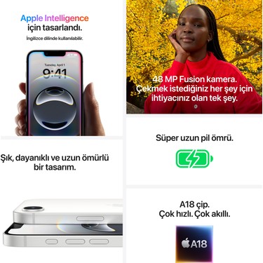 Apple iPhone 16e 128GB Beyaz Fiyatı - Taksit Seçenekleri