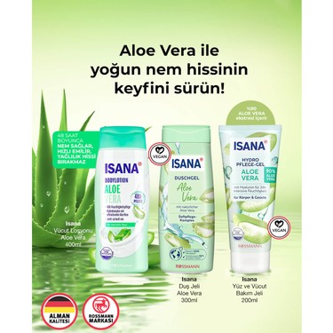 Isana Cilt Vcut ve Yz Bakm Jeli Hydro-Aloe Vera 200 ml Fiyat
