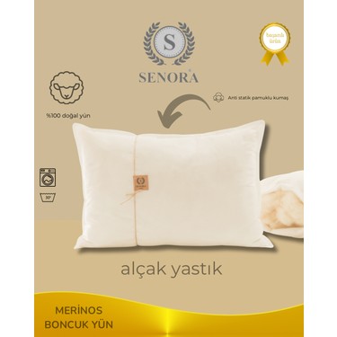 Senora Alçak Doğal Yün Yastık Yüzüstü Yatış Fiyatı
