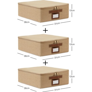 Ocean Home Textile 3'lü Küçük Boy Jüt Destekli Hurç Set 31 x Fiyatı