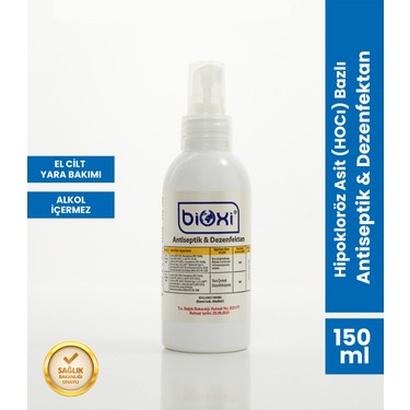 Bioxi® 150 ml Antiseptik & Dezenfektan HOCl Bazlı El Cilt ve Fiyatı