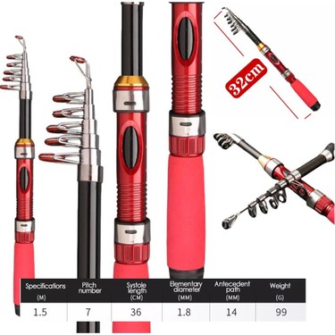 Valkyrie 1.5m Lrf Spin Olta Kamış Seti Motorlu Misinalı Fiyatı