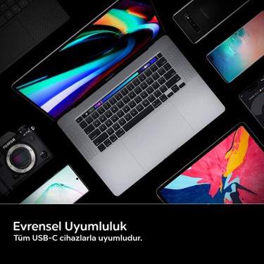 Spigen USB-C to USB-C 1 Metre E-Mark Çipli Örgü Kablo 100W Fiyatı