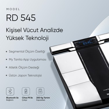 Tanita Rd 545 Innerscan Pro Akıllı Dijital Tartı Siyah Fiyatı