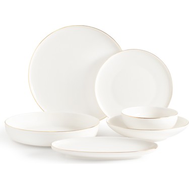 Mirage 6 Kişilik 27 Parça Yemek Takımı - Beyaz/gold Fiyatı