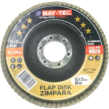 Bay-Tec Flap Disk Zımpara 115X22 60 Kum MK-0210 Fiyatı