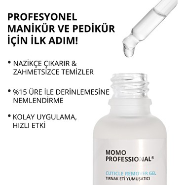 美容液 momo Momo Professional Tırnak Eti Çıkarıcı Jel 30 ml Şeffaf Beyaz Fiyatı