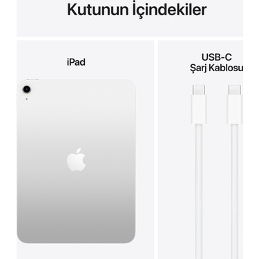 Apple iPad A16 11 256GB Wi-Fi Tablet Gümüş MD4G4TU/A Fiyatı