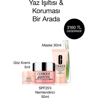 Clinique Moisture Surge™ Cilt Bakım Seti- SPF25 Nemlendirici Fiyatı