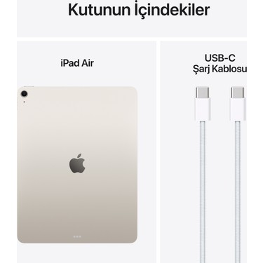 Apple iPad Air M3 13 1tb Wi-Fi Yıldız Işığı MCQ24TU/A Fiyatı