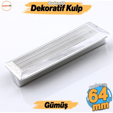 Elit Gümüş Plastik Kulp 64 mm Mutfak Mobilya Çekmece Mutfak Fiyatı