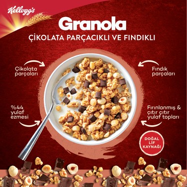 Kellogg's 3lü Granola Paketi,Çikolata Parçacıklı ve Fiyatı