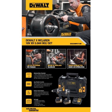 Dewalt Mclaren DCK200MP2T 18V 5 Ah 2'li Darbeli Akülülü Fiyatı
