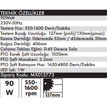 Max Extra MX3773 - Şaftlı Kıl Testeresi Makinesi 90 Watt Fiyatı