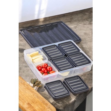 7'li Set Pratik Yemek Piknik Kahvaltı Gıda Saklama Kabı (2,5 Fiyatı