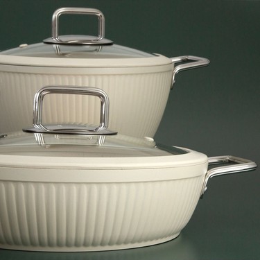 Jumbo Dublin Cream 7 Parça Granit Tencere Seti – Paslanmaz Fiyatı