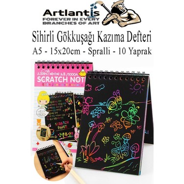 Artlantis Sihirli Gökkuşağı Kazıma Defteri A5 15X20 cm 3 Fiyatı