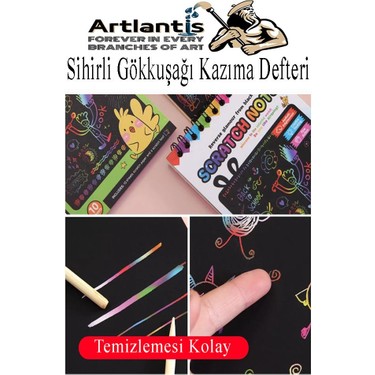 Artlantis Sihirli Gökkuşağı Kazıma Defteri A6 10X15 cm 1 Fiyatı