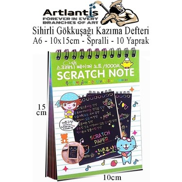 Artlantis Sihirli Gökkuşağı Kazıma Defteri A6 10X15 cm 1 Fiyatı