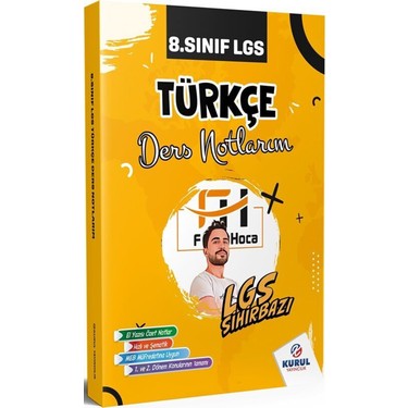 Lgs Sihirbazı Türkçe Ders Notlarım 8. Sınıf Kitabı ve Fiyatı