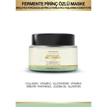 Lien Beaute Lumirice Fermente Pirinç Özlü Maske , Fiyatı