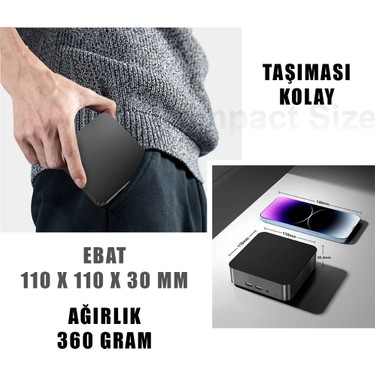 ミニPC Intel N200 DDR5 16GB SSD 512GB Techstorm Twister Intel N200 İşlemci 16 GB Ram 512 GB Nvme Fiyatı