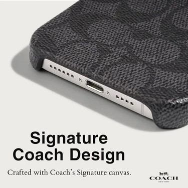 Coach iPhone 15 Plus Kılıf Taba Rengi Charcoal Fiyatı