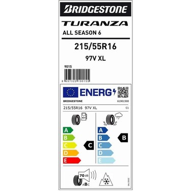 Bridgestone 215/55 R16 97V Turanza All Season 6 Oto 4 Mevsim Fiyatı