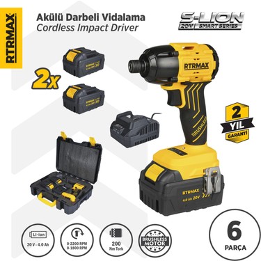 RTRMAX RTS5020 Şarjlı Torklu Vidalama Makinası Kömürsüz 200 Fiyatı