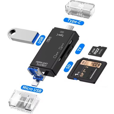 Microcase 6in1 Type-C To Usb/micro Sd Card Reader Okuyucu Fiyatı