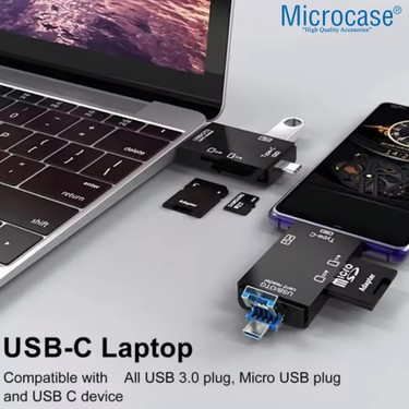 Microcase 6in1 Type-C To Usb/micro Sd Card Reader Okuyucu Fiyatı