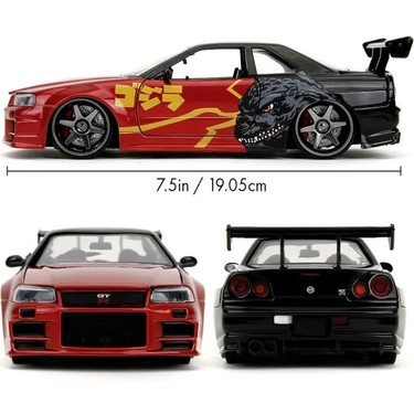 JADA Godzılla 2002 Nıssan Skylıne Gtr R34 Ölçek 1:24 Fiyatı