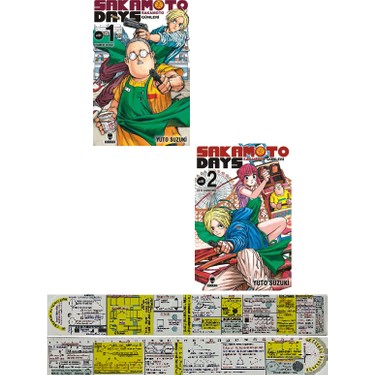 Sakamoto Days 1-2. Ciltler Manga Seti + Mat. Öğreten Cetvel Kitabı
