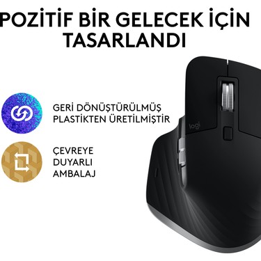 Logitech MX Master 3S Mac Için Yüksek Performanslı 8000 DPI Fiyatı