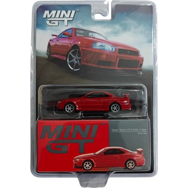 Mini Gt 796 Nissan Skyline Gt-R (R34) V-Spec Active Red - Fiyatı