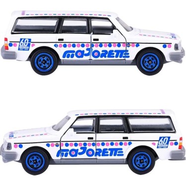 Voiture Miniature Majorette Volvo 240 GL Estate - Rouge, Modèle Die-cast, Roues Libres, Avec Carte De Collection