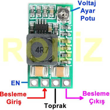 Robiz MP2315 24V To 5V 2A Voltaj Düşürücü Modül Güç Kaynağı Fiyatı