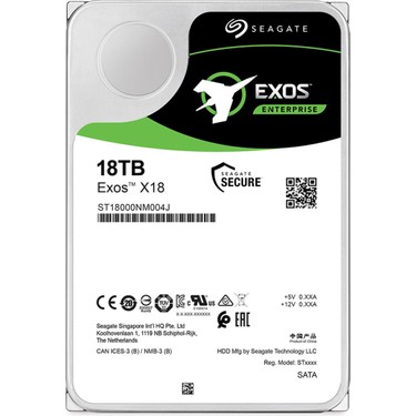 Seagate Exos Enterprise 18 Tb Sata X18 512E 7200RPM 256MB Fiyatı
