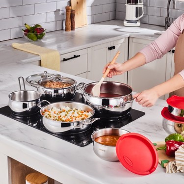 Karaca Pişir Sakla V2 13 Parça Indüksiyon Tabanlı Çelik Fiyatı