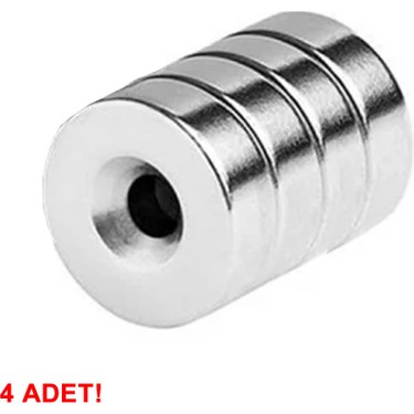 Robiz 4 Adet 10MM x 3mm Yuvarlak 3mm Havşa Delikli Mıknatıs Fiyatı