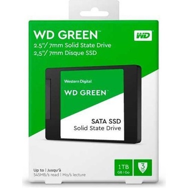 n*o様 SSD 1TB Wd 1TB Green WDS100T3G0A 2.5 Inç SATA SSD 500-599 MB/S Okuma Fiyatı
