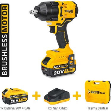 SGS5503 - 1/2 - 20 Volt 4 Amper 650 Nm Tork Akülü Darbeli Fiyatı