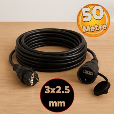 Zimak 3x2,5 Cca Uzatma Kablosu Tekli 50 Metre Fiyatı