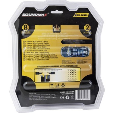 Soundmax 8ga SX-AWG83 Set Kablo Fiyatı - Taksit Seçenekleri