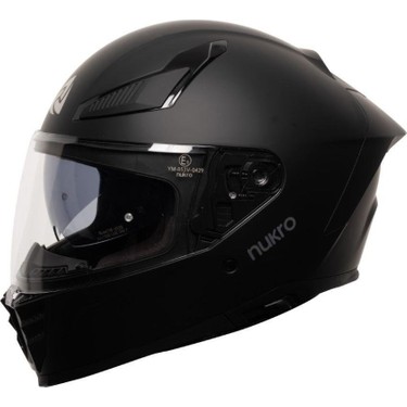 Nukro 853 Solid Matt Black Full Face Motosiklet Kaskı Fiyatı