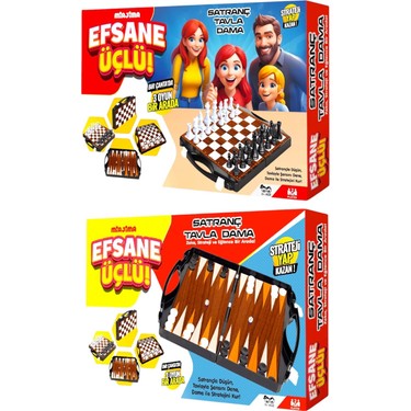 Miajima Tavla Takımı Satranç Dama Seti Çantalı 3'li Set Oyun Fiyatı