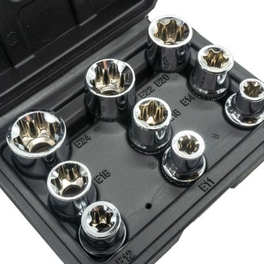 Dorf 1/2 E Torx Lokma Seti 9 Parça (E10-E24) Plastik Kutulu Fiyatı