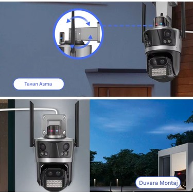 Qasul 8k Wifi 16MP Dört Ekran Güvenlik Kamerası Cctv Ip Fiyatı