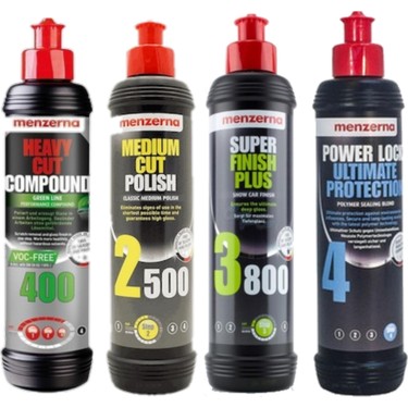 Menzerna 4 Lü Set 250Ml 400Green-2500-3800-Power Lock Fiyatı